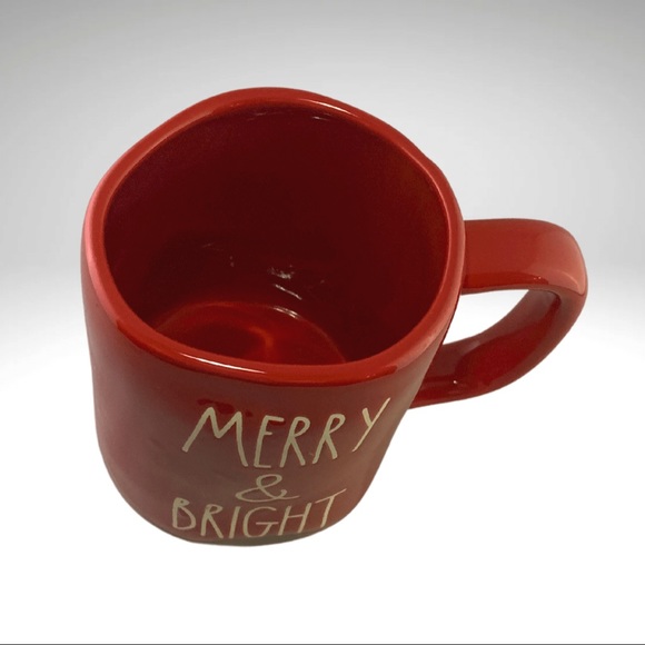 Rae Dunn Merry & Bright Red Ceramic Coffee Mug Large 20 oz - Picture 3 of 6